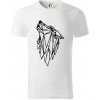Geometria - vlk - vyjúci - Tričko z organickej bavlny - M ( Biela )