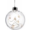 Vianočná dekorácia sklenená guľa 10LED SOLIGHT 1V204