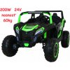 JOKO Elektrické autíčko Buggy 4x4 ATV Racing 200W 24V, nosnosť 60kg, Dvojmiestne, penové kolesá, zelené