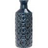 VÁZA ORNAMENT MODRÁ KERAMIKA 11.5*11.5*31CM