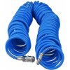 EXTOL PREMIUM vzduchová špirálová PU s mosadz. rýchlospojkami 1/4 , 6mm,15m,8865133