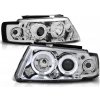 Predné svetlá VW Passat B5 Chrome Angel Eyes