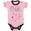 Baby Nellys Body krátky rukáv Baby Little Star ružové