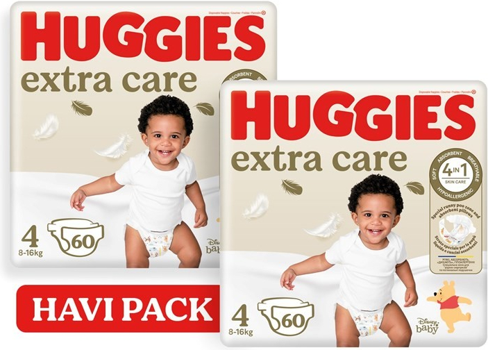 Huggies Extra Care 4 8-16kg Monthly Pack P60x2