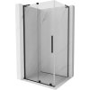 MEXEN/S - Velar L sprchovací kút, posuvné dvere 90 x 110, transparent, čierna 871-090-110-03-70