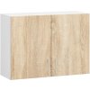 Horná kuchynská skrinka LIMA W80 D2 biela / dub sonoma