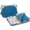 Sada do kočíka velvet Sensillo modrá - Dinosaury