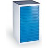 Prístavný dielenský zásuvkový kontajner na náradie GD, 12 zásuviek, 1100 x 570 x 590 mm, modrá