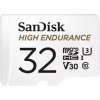 SanDisk microSDHC High Endurance Video 32 GB C 10 U3 V30, adaptér
