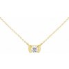 Eppi Minimalistický zlatý náhrdelník s diamantom N49371