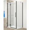 GELCO TRINITY BLACK 100 x 80cm ľavý sprchový kút obdĺžnikový, profil čierna mat, sklo matné, GT5680-10ML-B