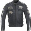 Pánska kožená moto bunda W-TEC Dark Vintage Farba tmavo šedá, Veľkosť XXL