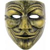 Maska Anonymous - Vendeta - Zlatá
