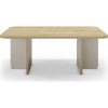 Krémovobiely/v prírodnej farbe konferenčný stolík s doskou v dubovom dekore 56x100 cm Hillary – Marckeric