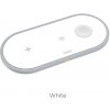 Slúchadlá Hoco Wireless Fast Charger Handsome 3 In 1 ( Mobile + Watch + Headset ) Cw24 White