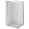 Mexen Velar L Duo posuvná sprchová kabína 90 x 80 cm, mráz, brúsený nikel - 871-090-080-02-33-97