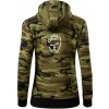 Zubárka princezná - Mikina dámska trendy zipper s kapucňou - XS ( Zelený maskáč )