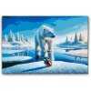 Vymalujsisam.sk Maľovanie podľa čísiel - Medveď s rybárikom v zasneženej krajine Veľkosť: 40x60cm, Rám: Na plastovej doske