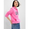 GAP Mikina s logom a fleece Ružová XXS Ružová Ružová