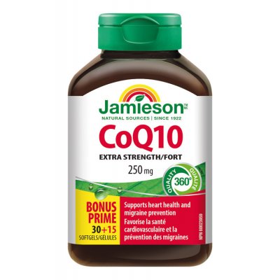 Jamieson Koenzým Q10 250 mg 45 kapsúl