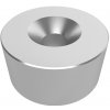 Neodymový magnet s 10mm otvorom, ⌀40x20mm, N52