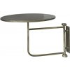 Chic Antique Mosadzný antik kovový okrúhly nástenný stôl Tin Wall Table - 35*45 cm - Chic Antique