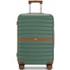 Cestovný kufor ABS+PC s pruhovaným vzorom Kono - 62 L - zelený