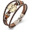 Amparo Miranda® Kožený náramok so znamením Blíženci ♊, Farba náramku hnedá