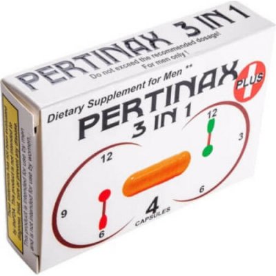 Pertinax 3in1 Plus food supplement capsule for men 4 pcs
