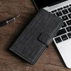 Peňaženkové kožené puzdro Crocodile Clasp na Xiaomi Redmi Note 10/10S - Čierna