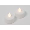 Nexos 42984 Dekoratívna sada - 2 čajové sviečky - biela