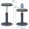 Ergonomická balančná stolička Leitz Cosy Ergo zamatovosivá, Doprava zdarma