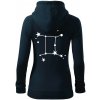 Súhvezdie - Gemini - Blíženci - Mikina dámska trendy zipper s kapucňou - S ( Tmavomodrá (takmer čierna) )