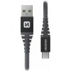 Swissten 71541010 dátový USB-C, 60W / 3A / 1x USB-C(M) / 1x USB-A(M), 1,5m, šedý