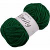 Pletacia ženilková priadza Emily 100 g - (28) zelená tmavá
