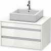 Duravit Ketho skrinka 80x55x49.6 cm závesná kúpeľňová skrinka pod umývadlo biela KT665402222