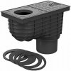 Chudej Strešný lapač Kanalizačná vpusť spodná univerzálna odtok D110/D125 mm čierna KV110125