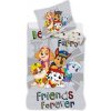 Posteľné obliečky paw patrol grey - do postieľky