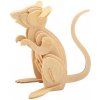 Woodcraft drevené 3D puzzle myš