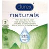 Kondómy Durex Naturals tenké a zvlhčené 3 ks priliehavé