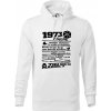 1973 v kocke - Mikina pánska Cape s kapucňou - XL ( Biela )