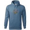 Yin & Yang strom - zima, leto - Mikina pánska Cape s kapucňou - 3XL ( Denim )