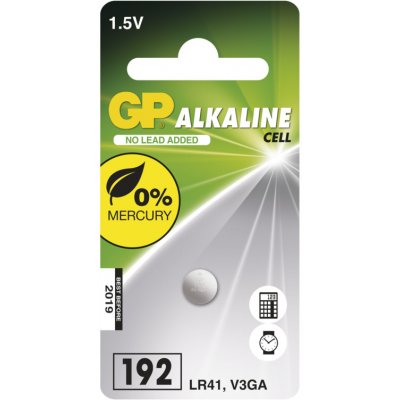 GP BATERIE Alkalická knoflíková baterie GP LR41 (192F), 1 ks 1041019211