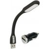 Lampička LED flexibilní 12/24V + USB nabíječka 1000mA