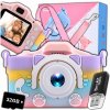 Digitálny fotoaparát ZeeTech Digitálny fotoaparát pre deti 48 Mpx hry kamera mačiatko ružový