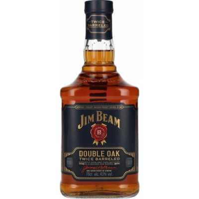 Jim Beam Double Oak 43% 0,7 l (čistá fľaša)