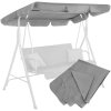 SPRINGOS Strieška na záhradnú hojdačku, strieška na hojdačku 190x110 cm sivá GS0015R