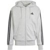 adidas Performance adidas Essentials 3-Stripes French Terry Full-Zip Hoodie | 4067901430769 | Šedá | XL
