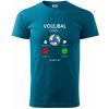 Volejbal volá - Klasické pánske tričko vyššej gramáže - 2XL ( Petrolejová )