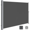 SongmicsHome Bočná markíza HORIZON na terasu, 160x300cm, šedá GSA160TG